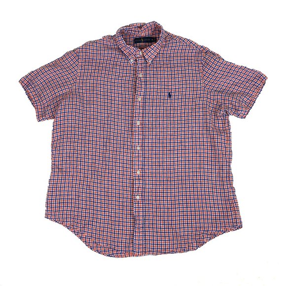 Ralph Lauren Other - Ralph Lauren XL Linen Shirt Plaid Button Front